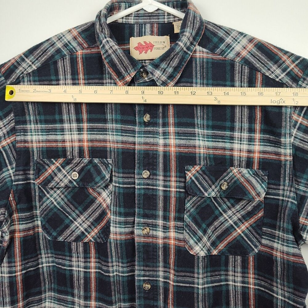 Field N' Forest men's flannel button-up shirt, XL, plaid pattern, long sleeves - Picture 2 of 8
